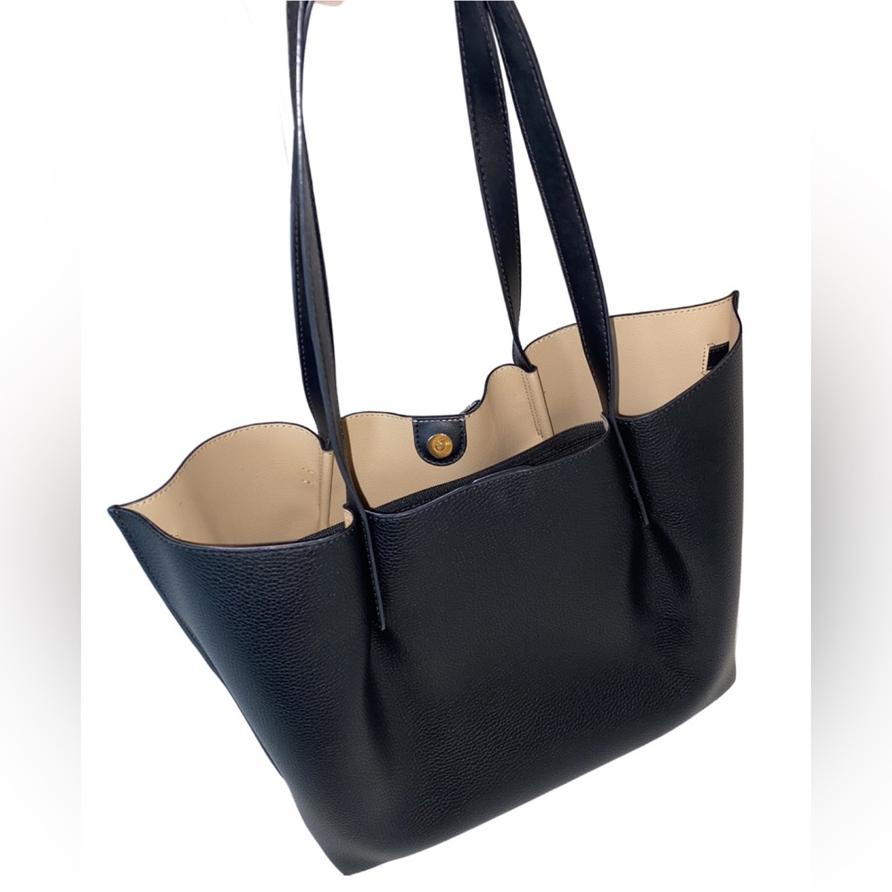 Michael Kors Black Vegan Leather Tote - Picture 6 of 15